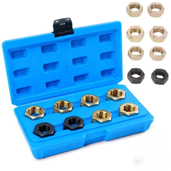 Automotive Spindle Thread Chaser Set with Metric and Fractional Dies for Axle Thread Repair