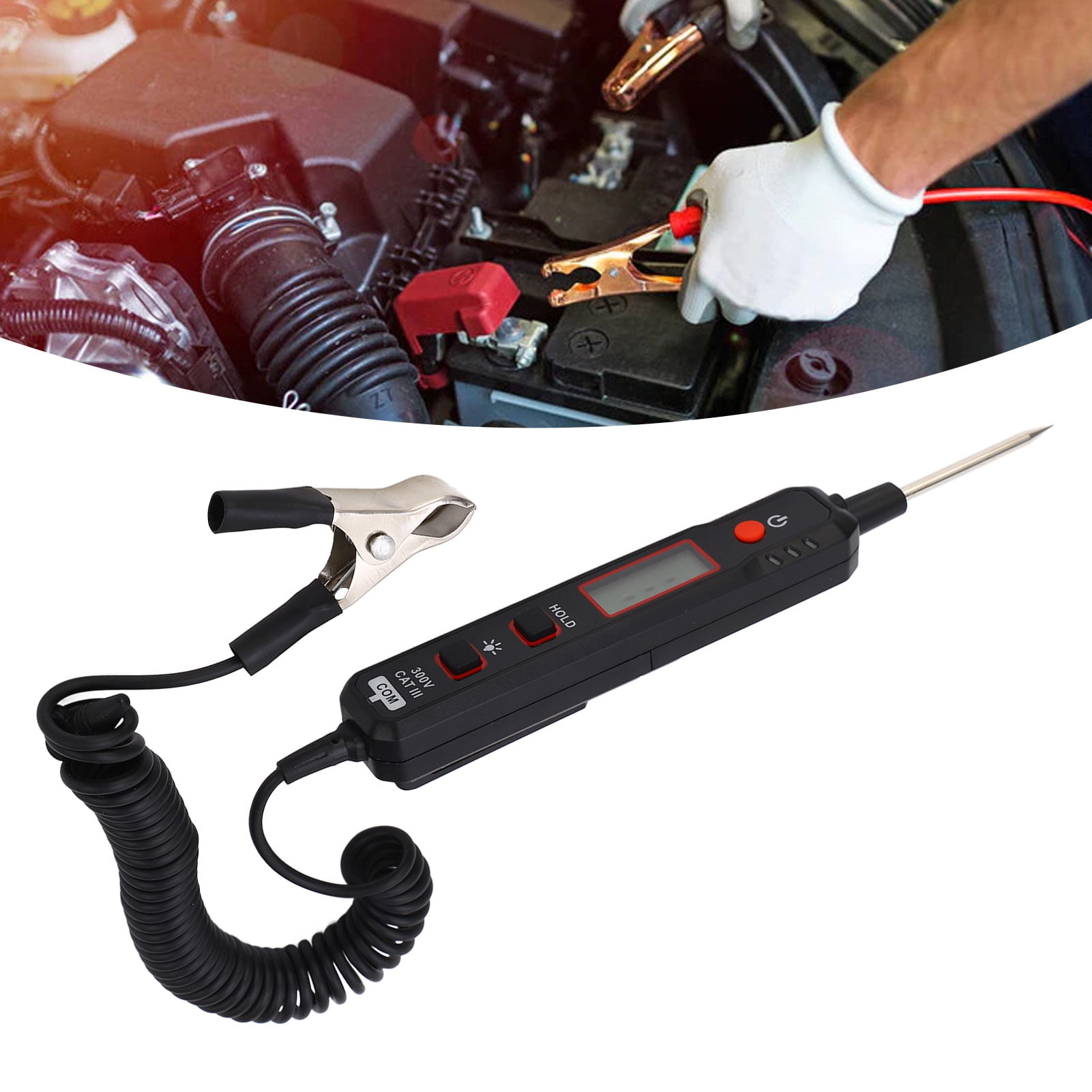 Automotive Test Light, 2100V DC Digital LED Circuit Tester Heavy Duty