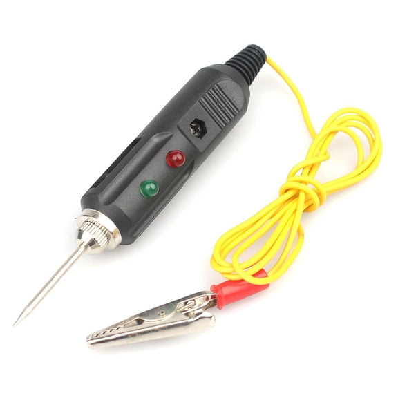 Automotive Test Light 6-24V Circuit Tester, Auto Bidirectional Light Tester, Electrical Voltage Tester with Extended Spring Wire & Probe for Car/RV/Vehicles