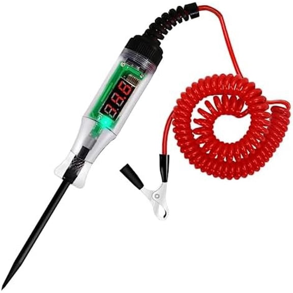 Automotive Test Lights,5-90V DC Digital LED Circuit Tester Light,Heavy Duty Light Tester with Voltmeter, Auto Bidirectional Tester Electric Test Pen for Golf Cart