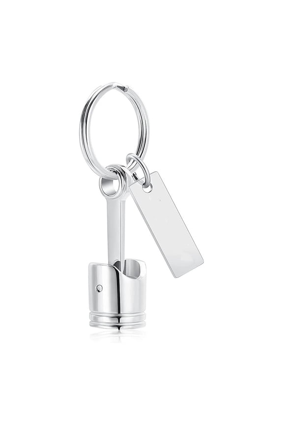 Automotive Theme Metal Keychain Memorial Pet Ashes Holder Piston Design Jewelry For Cremation Use