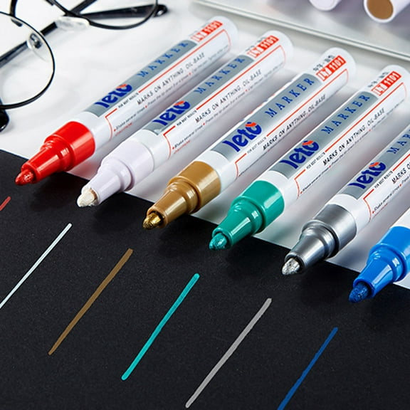 ​​Automotive Tire Marking Pen Oil-Based 1ml - Fadeless Metal Paint Marker for Custom Designs, Car Touch-Up Tool, Weather-Resistant Graffiti Accessory​​