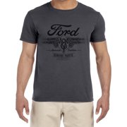 Automotive V8 Mustang Trucks Ford T-shirt Mens Graphic Tees Short Sleeve Gray