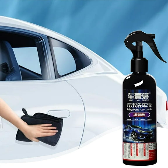 Automotive Waterless Car Wash Liquid, 300ml, Commercial Household, Car Cleaning Fluid, Advanced Cleaning Agents, Effective Stain Removal, Gentle on Surfaces, Enhances Gloss, Easy Application