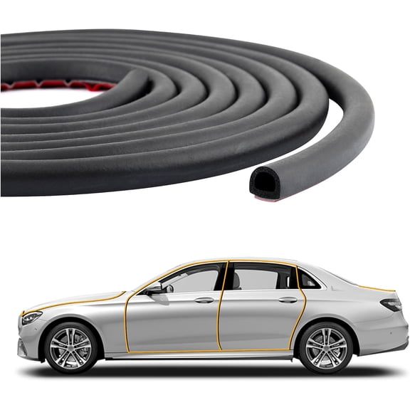 Automotive Weather Stripping Rubber Seal,Universal Soundproof Car Weather Stripping Car Accessories for Most Car,Truck,SUV