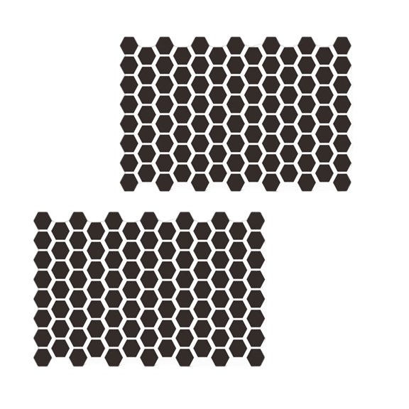 Automotive Window Film 2PCS Set With Hexagonal Pattern Vinyls Decals For Sun Protections And Unique Look