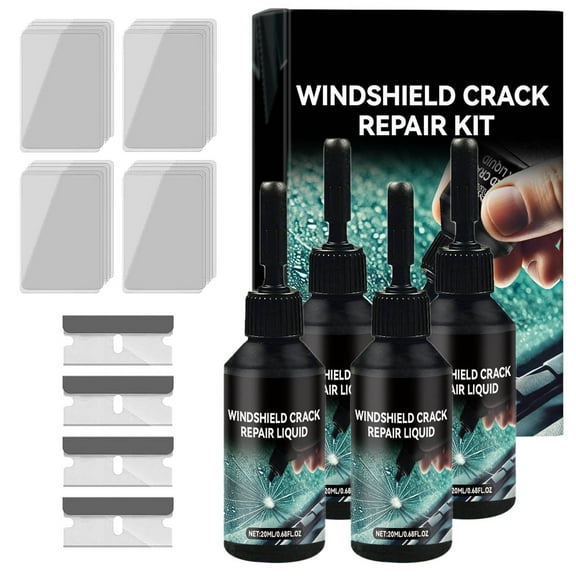 Automotive Windshield Repair Liquid Kit for Crack Fix, 20ml Quick Solution, Safe Travel Clear Vision, Easy Applicator, Glass Restoration