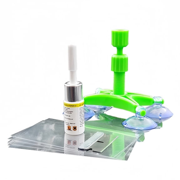 Automotive Windshield Repair with Fast Resin for Quick Cracks Fix Easy