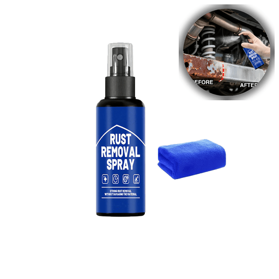 Automotive and Household Rust Remover Spray - Versatile Rust Stain Removal & Prevention for Metal Surfaces, Wheel Hubs, Screws, Hardware, and Tools