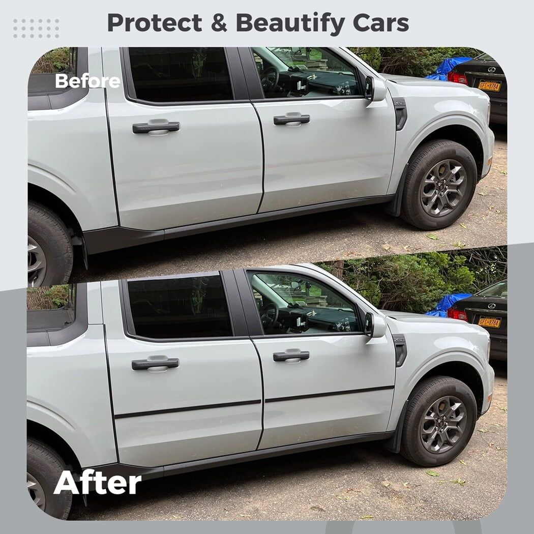 Automotive molding Trim Strip, Universal Fit Matte Black Body Side Molding Trim, 1.2” Width