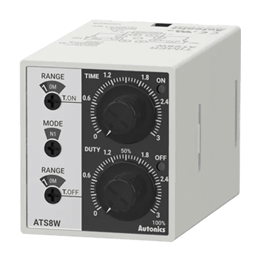Autonics ATS8W-43 Twin Timer, 8-Pin, Independent ON/OFF Time Control