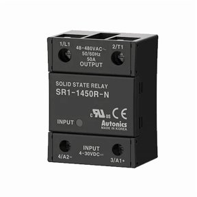 Autonics SR1-1450R-N Single-Phase Random Turn-On Solid State Relay (SSR), 50 A, 48480 VAC Output