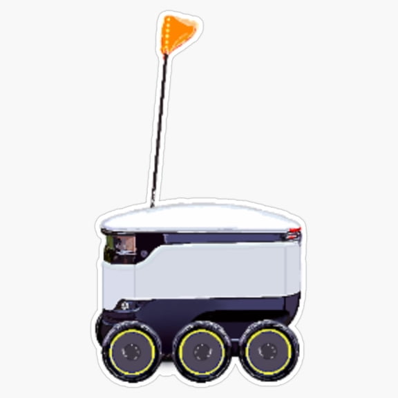 Autonomous Smart University Logistics Food Robot Automated Technology Tech Decal For Hydroflask Sticker