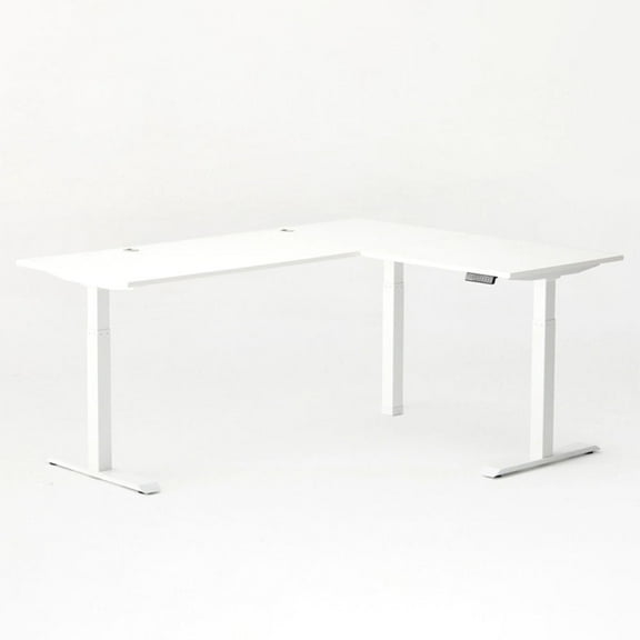 Autonomous Desk 2 L-Shaped Standing Desk Triple Motor 77 x 64 White - White