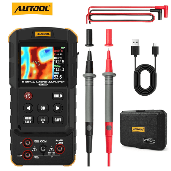 Autool DM208 Thermal Imaging Digital Multimeter, Industrial Screen Thermal Imaging Camera