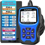 Autophix 7110 Car Scanner Fits for Volvo All Systems Code Reader OBD2 Scanner for Volvo Brand Vehicle TPMS Reset ABS Bleeding DPF Regeneration Oil Light Reset Full OBD Functions Automotive Scanner