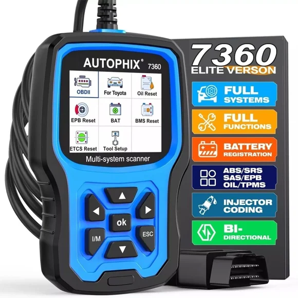 Autophix 7360 OBD2 Scanner Diagnostic for Toyota All System ABS SRS TPMS DPF BM Oil