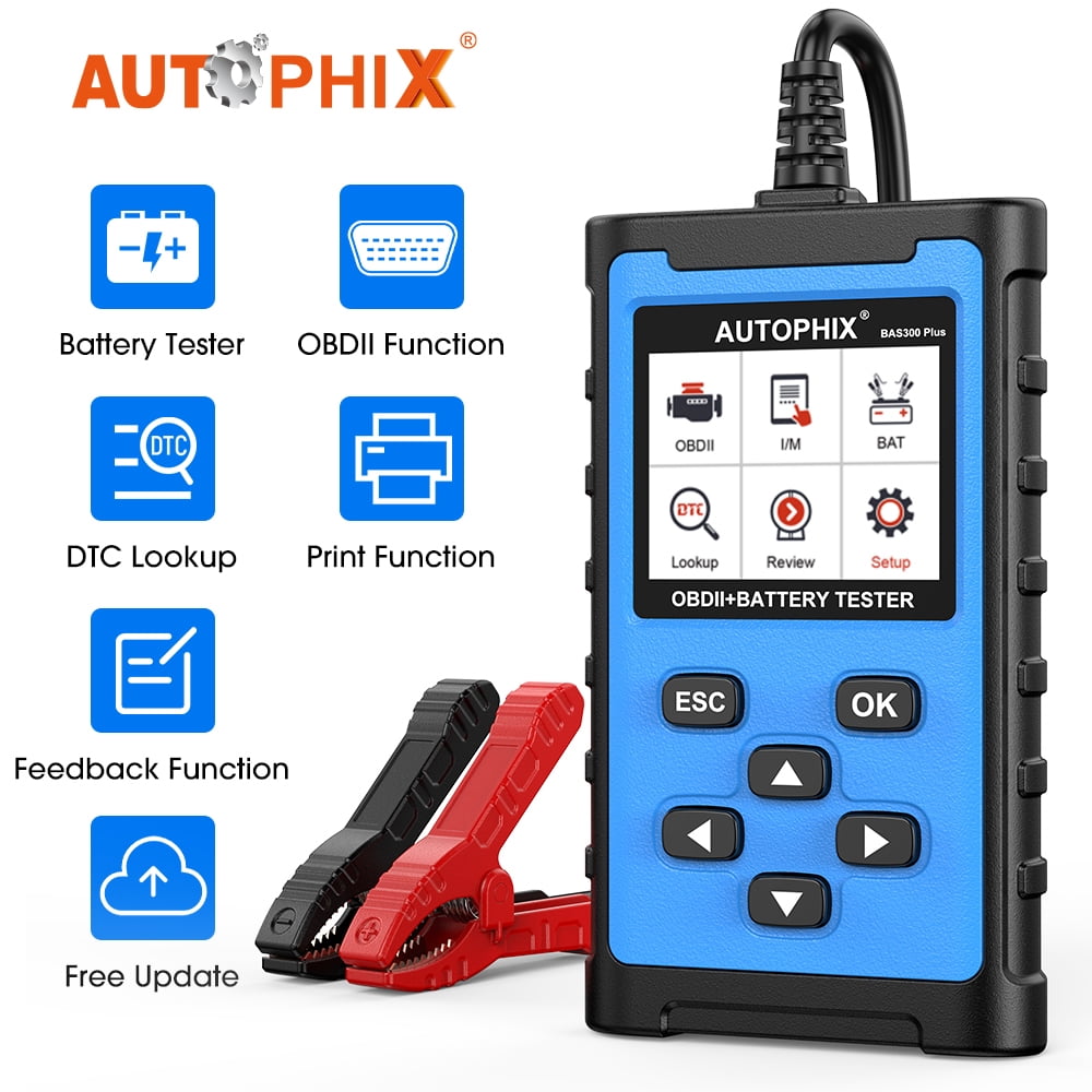 Autophix BAS300 Plus Battery Tester + OBDII Scanner Automotive Battery