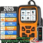 Autophix OM126P OBD2 Scanner Check Engine Code Reader with BM310 12V Car Battery Tester Diagnostic Tool