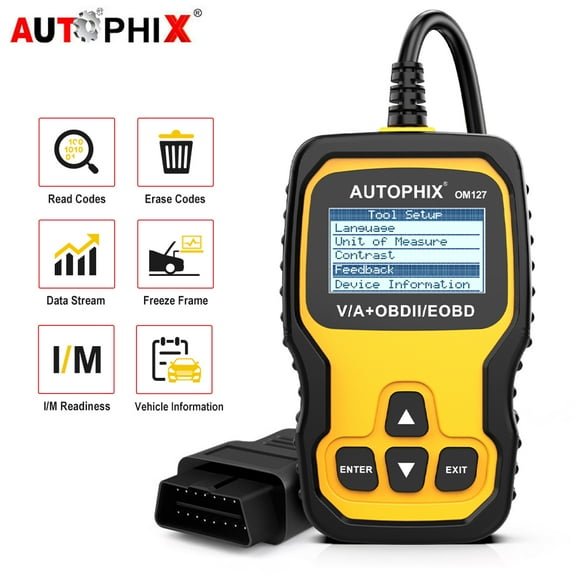 Autophix OM127 OBD Scanner Automotive Diagnostic Tool OBDII EOBD JOBD OBD2 Scanner Vehicle Code Reader