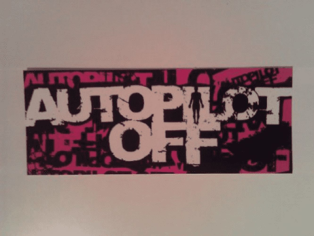 Autopilot Off Punk Rock Music Band Sticker Autopilot Off/Pink, White