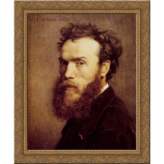 Autoportrait 20x23 Gold Ornate Wood Framed Canvas Art by Laurens, Jean Paul