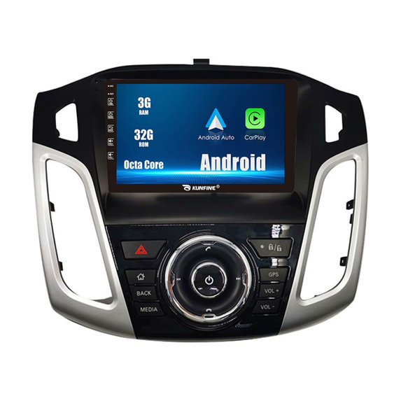 Autoradio 9" Car Navigation Stereo Android 10 Octa Core 3GB 32GB Multimedia Player GPS Radio 2.5D Touch Screen for FORD Focus 2012 13 14 15 16 17 2018