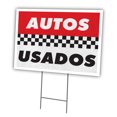 thumbnail image 1 of Autos Usados 12" X 16" Yard Sign & Stake | Advertise Your Business | Stake Included Double Sided Image | Made in The USA, 1 of 3