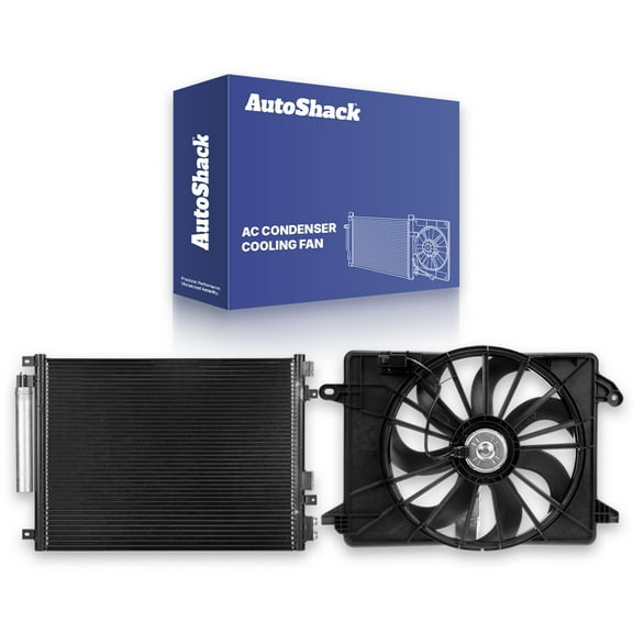 Autoshack AC Condenser and Radiator Cooling Fan Assembly Replacement for 2012 Chrysler 300 2009 Dodge Charger 2009-2011 Challenger 2.7L 3.5L 3.6L 5.7L V6 V8 AWD RWD RKPKG0200185