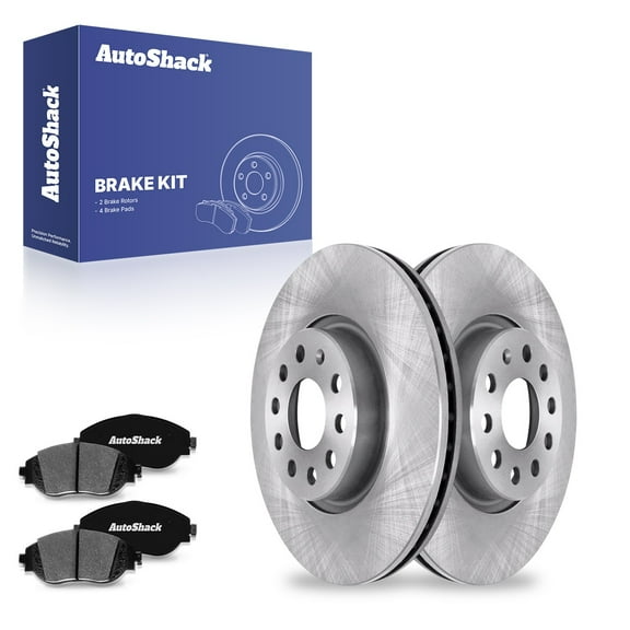 AutoShack 12.28" (311.8 mm) Front Vented Brake Rotors + Ceramic Brake Pads | Replacement for 2019-2020 Audi Q3 2019-2023 Volkswagen Arteon 2023-2025 Audi Q3 2025 Volkswagen Jetta | 6-PC Brake Kit