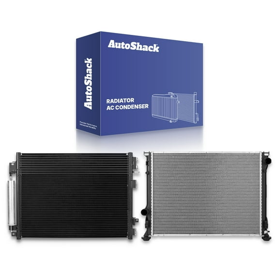 AutoShack Radiator Air Conditioning A/C Condenser | Replacement for 2009-2022 Chrysler 300 2009-2022 Dodge Challenger 2015-2017 Dodge Charger 2022 Dodge Charger | 2-PC