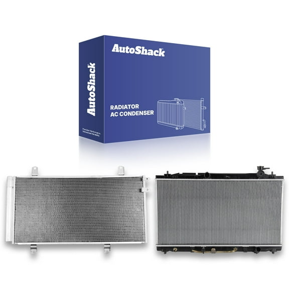 AutoShack Radiator & A/C Condenser Compatible with Toyota & Lexus, Camry 2007-2011 ES350 2007-2012, FWD L4 2.4L V6 3.5L
