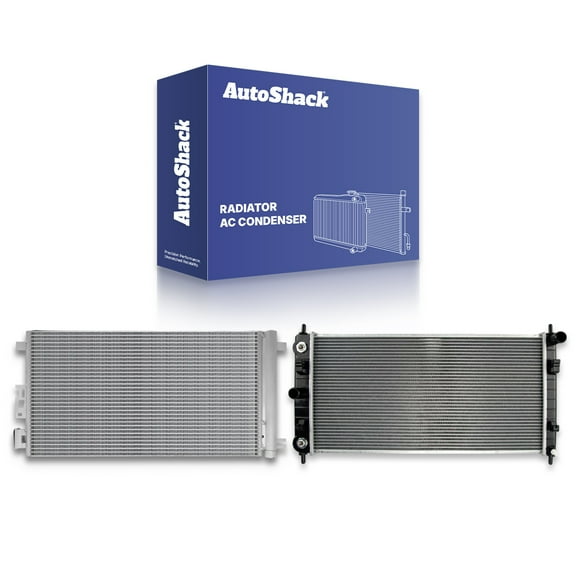 AutoShack Radiator Air Conditioning A/C Condenser | Replacement for 2008-2012 Chevrolet Malibu 2006-2010 Pontiac G6 2007-2009 Saturn Aura | 2-PC