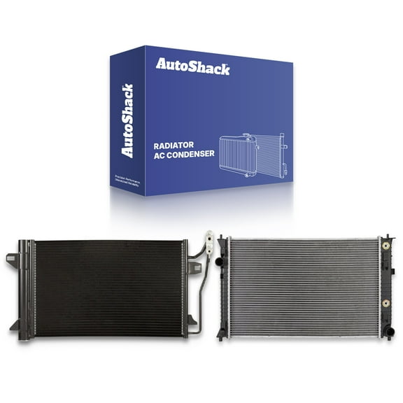 AutoShack Radiator Air Conditioning A/C Condenser | Replacement for 2010-2012 Ford Fusion 2010-2011 Mercury Milan | 2-PC