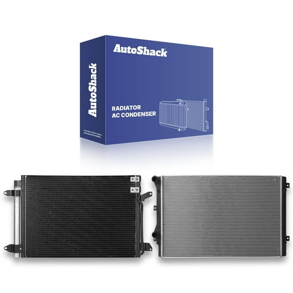 AutoShack Radiator & A/C Condenser Compatible with Volkswagen, Jetta 2012-2014 Beetle 2012-2013, FWD L4 2.0L