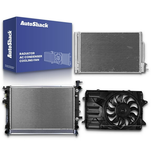 AutoShack Radiator, A/C Condenser & Radiator Cooling Fan Assembly Compatible with Chevrolet, Malibu 2016-2018, FWD L4 1.5L