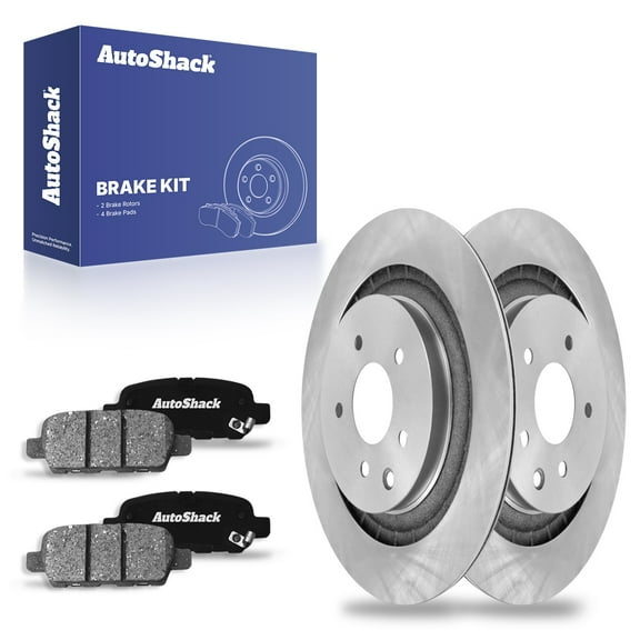 AutoShack Rear Brake Rotors Ceramic Brake Pads | Replacement for 2008-2013 INFINITI G37 2014 Q60 3.7L V6 AWD RWD | 6-PC Brake Kit