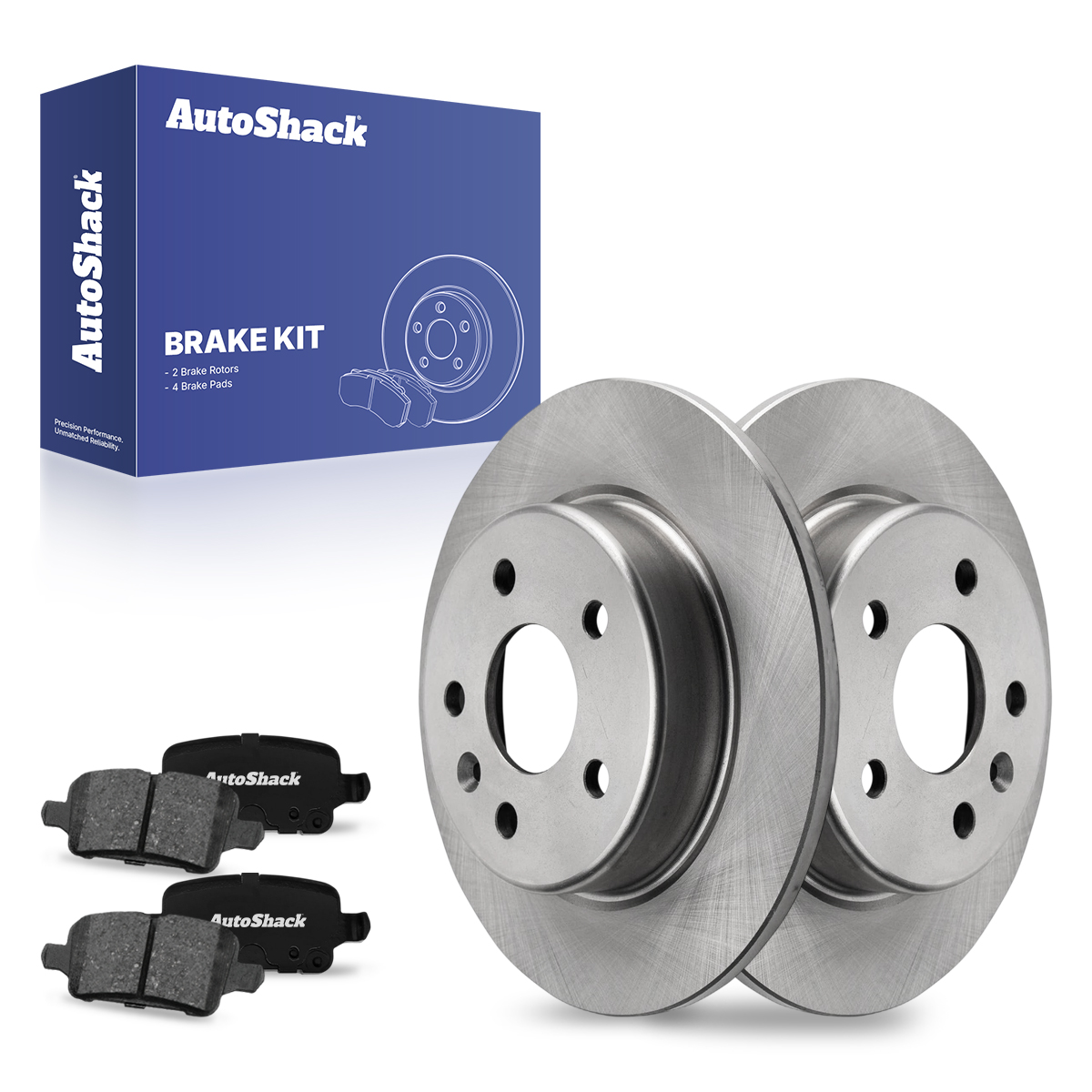 Autoshack Rear Brake Kit For Chevy Cruze/Volt/Bolt EV/EUV – Disc Rotors & Ceramic Pads 10.4 (264mm)