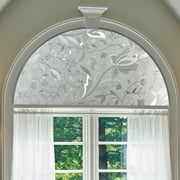 Autotech Park Floral window shade in 35 inches diameter, compatible with Arched Window