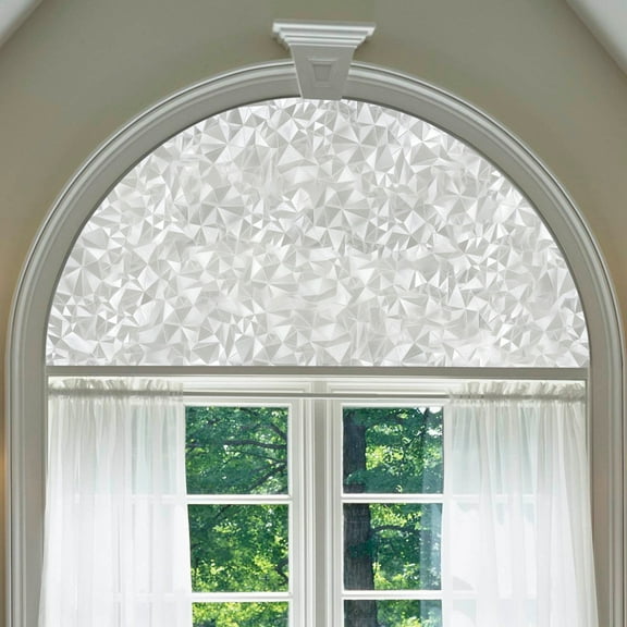 Autotech Park Pattern Texture window shade in 22 inches diameter, compatible with Arched Window