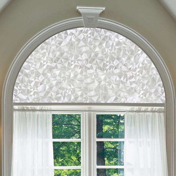 Autotech Park Pattern Texture window shade in 64 inches diameter, compatible with Arched Window