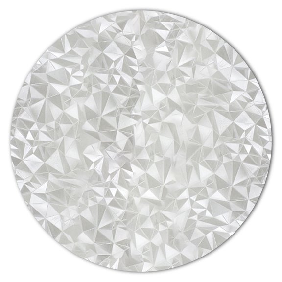 Autotech Park Precut Pattern Texture Circle Window Film Shade, Self Adhesive Static Cling, 18 inches diameter