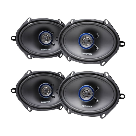 Autotek 4 Pack Street Machine 250W 5"x7" & 6"x8" 2 Way Car Audio Coaxial Speaker