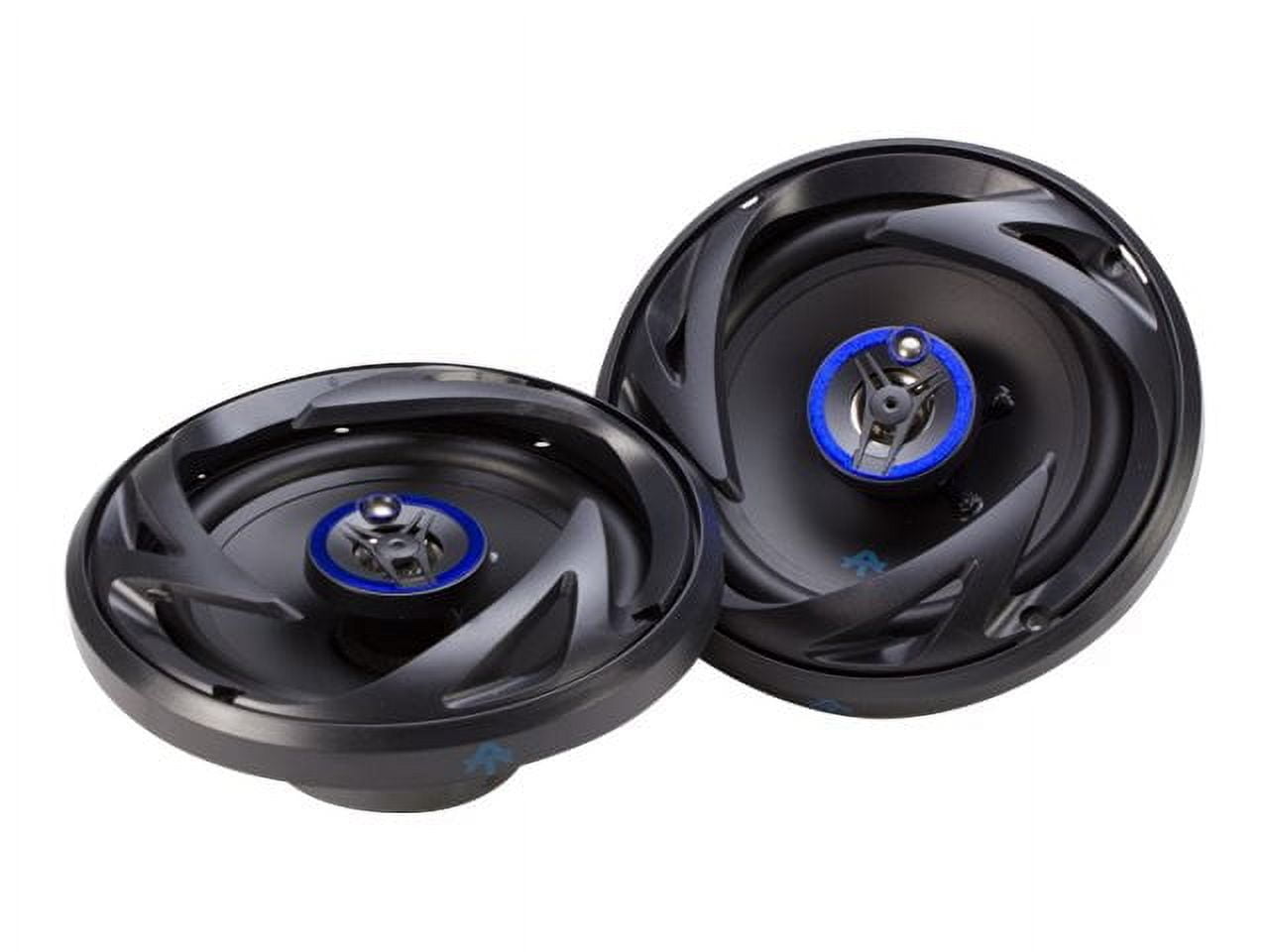 Autotek ATS653 6.5 Inch 3 Way Car Speakers (Black and Blue, Pair) - 300 Watt Max, 3 Way, Voice Coil, Neo-Mylar Soft Dome Tweeter, Pair of 2 Car Speakers