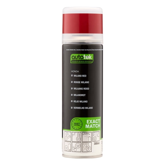 Autotek Professional Exact Match Car Spray Paint, Honda Milano Red Aerosol Spray, 300 ml