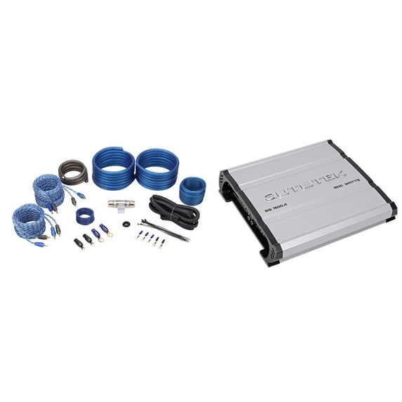 Autotek SS1500.4 Super Sport 1500w 4-Channel Car Amplifier Class A/B + Amp Kit
