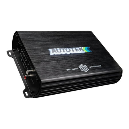 Autotek Street Machine SM-1200.1 1200 Watt Monoblock Car Audio Amplifier - High Output, Class A/B, 2 and 4 Ohm Stable, Low Level Input, Mosfet Power Supply