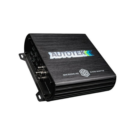 Autotek Street Machine SM-2400.4D 2400 Watt Four Channel Car Audio Amplifier - High Output, Class D, 2, 4, Mono Bridged at 4 Ohm Stable, Low Level Input, Mosfet Power Supply
