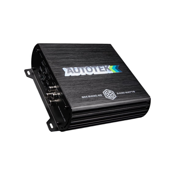 Autotek Street Machine SM-2400.4D 2400 Watt Four Channel Car Audio Amplifier - High Output, Class D, 2, 4, Mono Bridged at 4 Ohm Stable, Low Level Input, Mosfet Power Supply