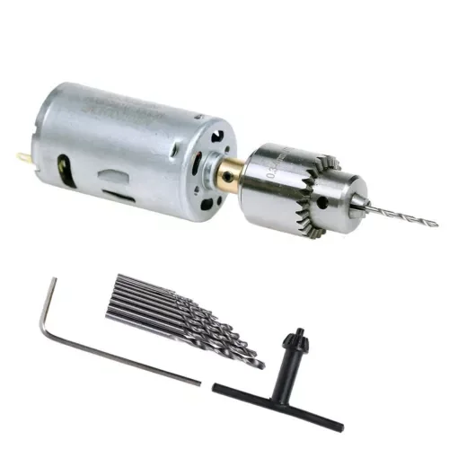 Autotoolhome Mini Dc 12V Electric Hand Drill Motor Pcb & Twist Drills Set 1/8...